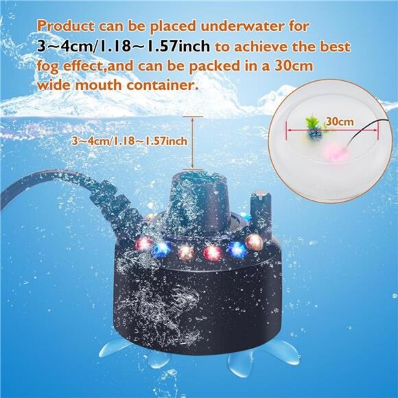 Mist Maker with 12 LED Lights, Mist Maker Fogger, Mini Size, Large Capacity - Picture 3 of 8